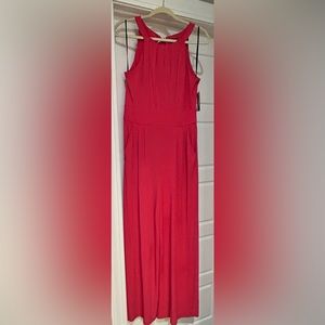 NWT Vince Camuto Pink Halter Tie Neck Sleeveless Jumpsuit